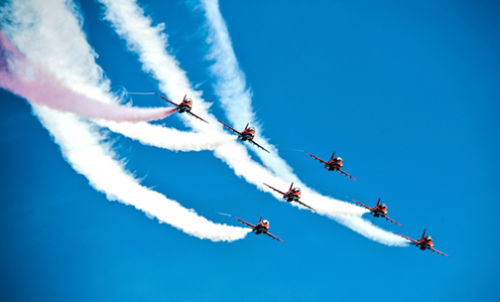 Red Arrows swoop in.