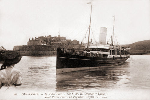 SS Lydia enters St Peter Port.