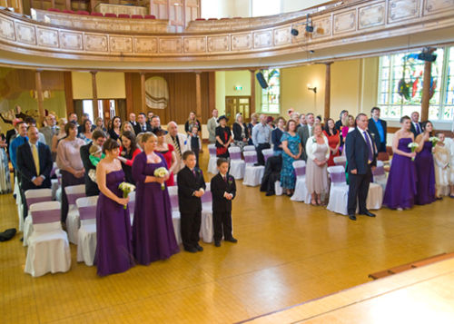 The Congregation wait for the bride