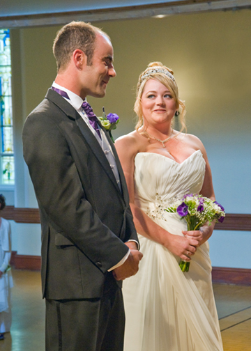 The Bride & Groom about to take their vows.