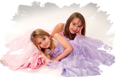 Two young sisters