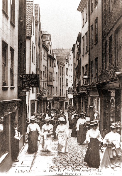 Looking down the pollet.