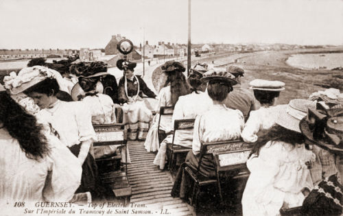 The open top Tram.