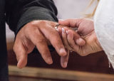 The rings are exchanged