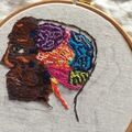 The Brain .. Embroidery 40 x 40 cms 2019. £900