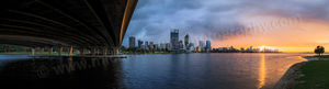 Perth and the Narrows Bridge at Sunrise Perth and the Narrows Bridge at Sunrise Landscape Photography Print