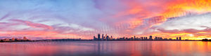 Perth City and the Swan River at Sunrise Perth City and the Swan River at Sunrise Landscape Photography Print