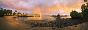 Rainbow over Port Douglas Sugar Wharf Rainbow over Port Douglas Sugar Wharf Landscape Photography Print