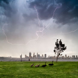 South Perth Storm South Perth Storm Landscape Photography Print