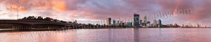Sunset Rainbow Over Perth and The Swan River Sunset Rainbow Over Perth and The Swan River Landscape Photography Print