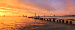 Sunset over Como Jetty and the Swan River Sunset over Como Jetty and the Swan River Landscape Photography Print