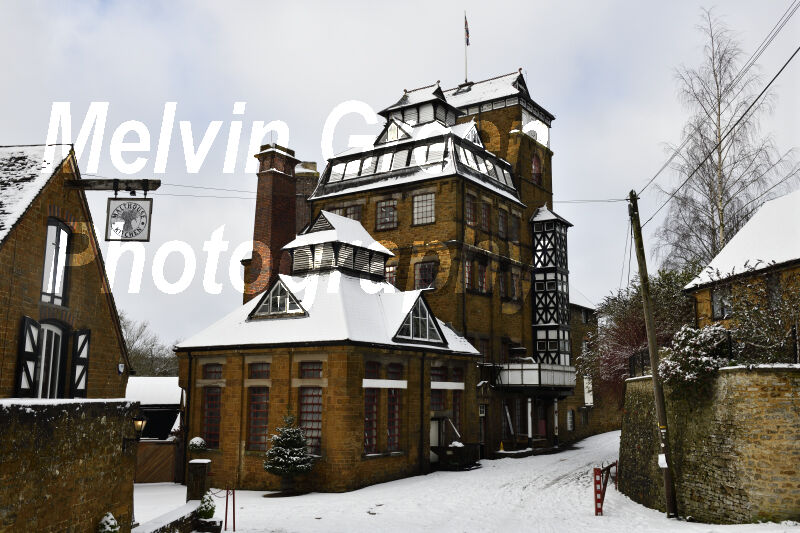 Hook Norton Brewery in Snow