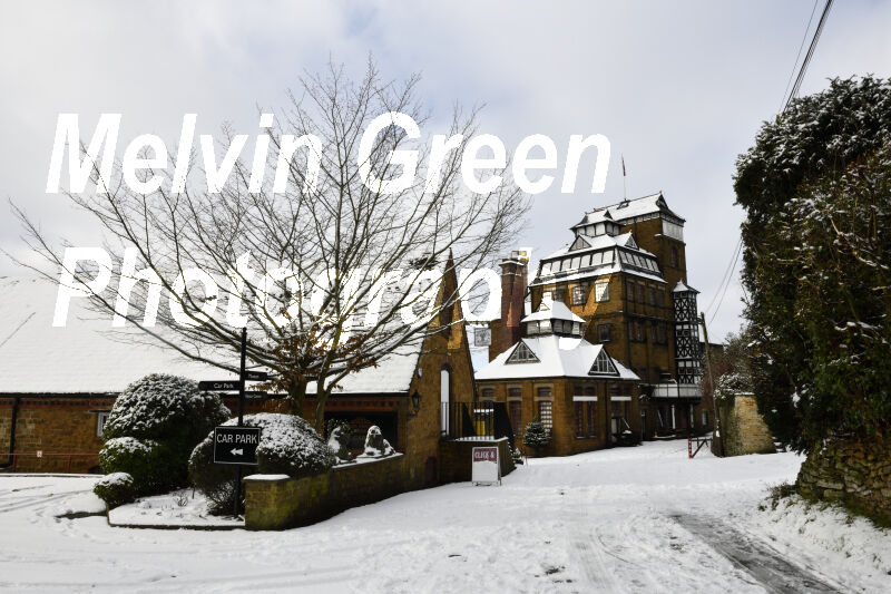Hook Norton Brewery in Snow