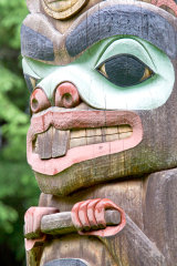 Native carving in Sitka
