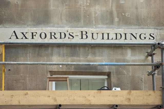 Axford's Buildings. Bath street sign conservation