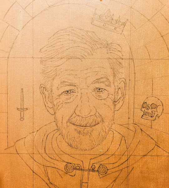 Sir Ian McKellen a Portrait by Iain Will Artist