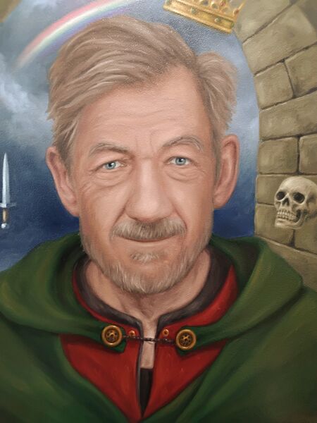 Sir Ian McKellen portrait by Iain Will Artist