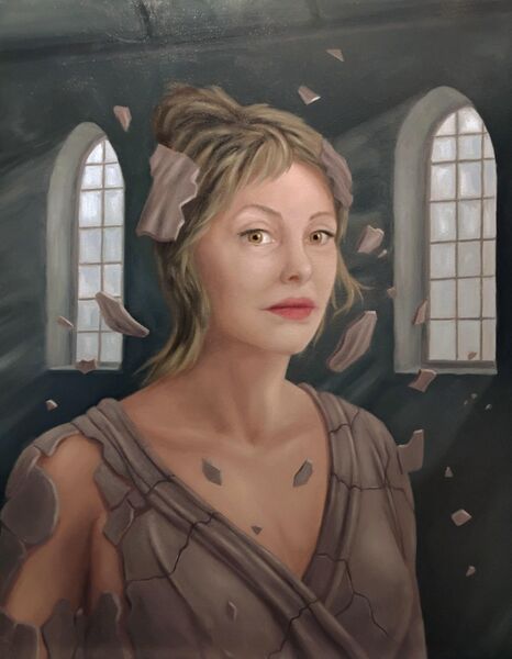 The Winter's Tale (Hermione), a painting by Iain Will Artist for the Visual Shakespeare Project