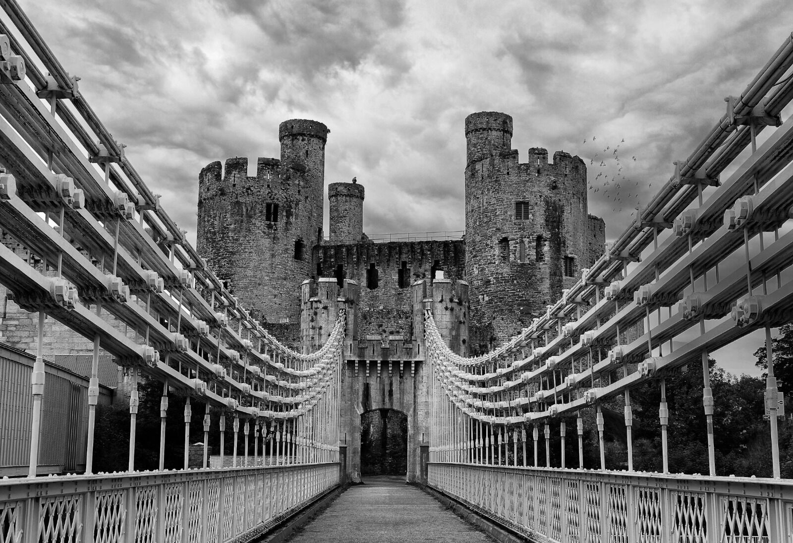 Conwy Castle and Suspension Bridge