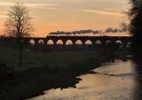 EXCURSION TRAIN CROSSES WHALLEY VIADUCT