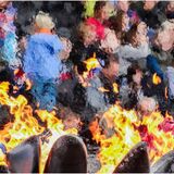 Excited Olympic Crowd