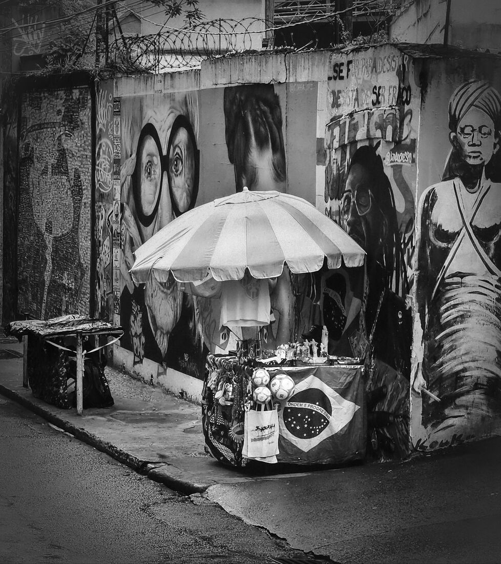 Street Vendor, Escadaria Selaron, Rio, Brazil