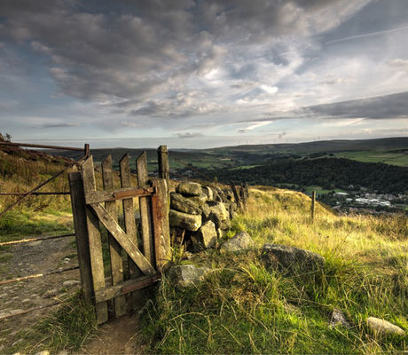 Gate on the Calderdale Way
