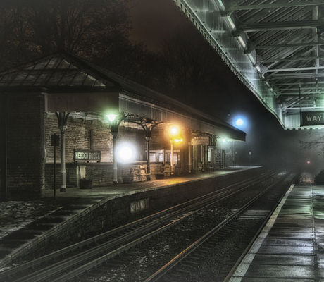 Hebden Bridge Station at Night