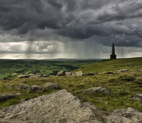Rain at Stoodley Pike