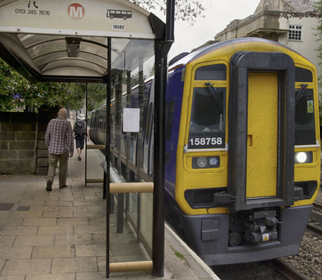 Train at Bus Stop