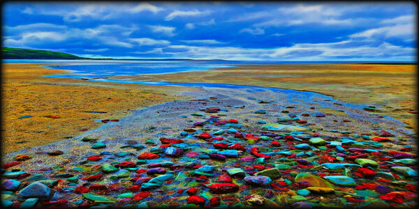 Colourful beach