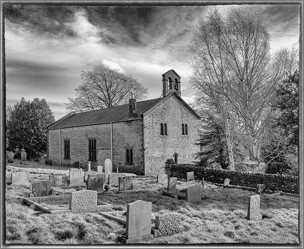 Frosty churchyard