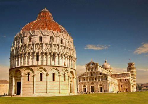 Duomo and Pisa leaning tower.