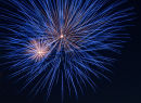 blue fireworks