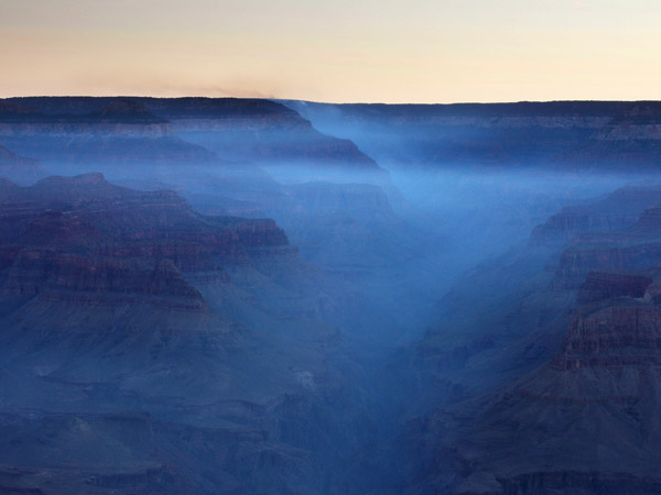 Grand Canyon in morning blue