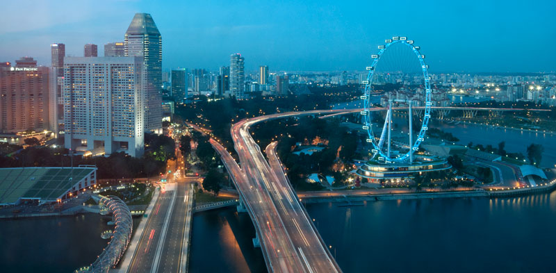 Singapore Flyer by night