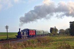Steaming through the Kent countryside.