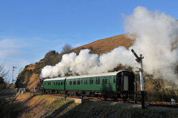 Leaving Corfe Castle