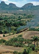 The well known evening location with the peaks in the background.