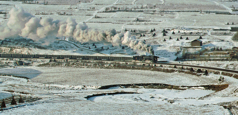 Coal train outside Mudanjiang on the horseshoe