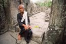 Old Woman, The Bayon, Angkor, Cambodia