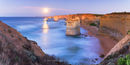 Moonrise over Twelve Apostles, Australia