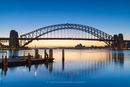 Sydney Harbour Bridge at dawn, Sydney, Australia