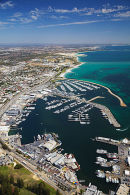 Fremantle harbour from the air