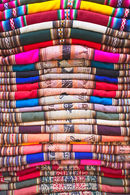 Colourful blankets, Witches Market, La Paz, Bolivia