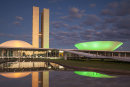 National Congress at dusk, Brasilia