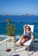 Woman at Praia Ipanema Hotel, Rio de Janeiro, Brazil