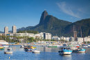 View of Christ the Redeemer across Botafogo Bay, Rio de Janeiro