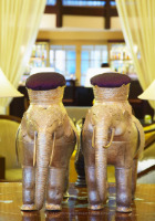 Elephant statues at Raffles Hotel Le Royal, Phnom Penh, Cambodia
