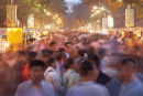 Crowds At Night Market, Urumqi